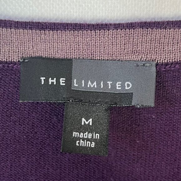 The Limited Light Weight Sweater Womens Medium Purple Wool Blend - Picture 5 of 6